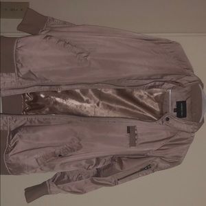 Member’s only blush pink bomber jacket